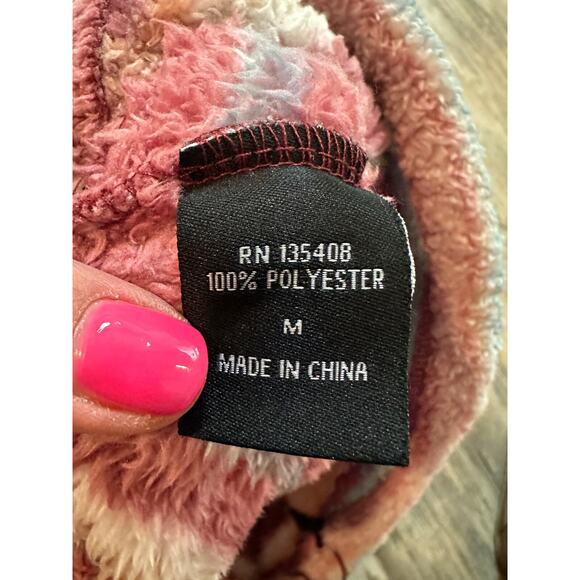 Hooey Fleece Pullover 1/4 Zip Jacket Women’s Medium Soft Aztec Stripes Western - Picture 5 of 7